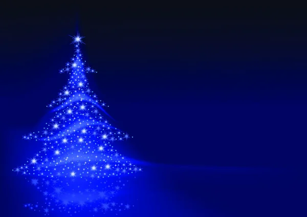 Árbol Navidad Abstracto Azul Ilustración Fondo Vector — Vector de stock