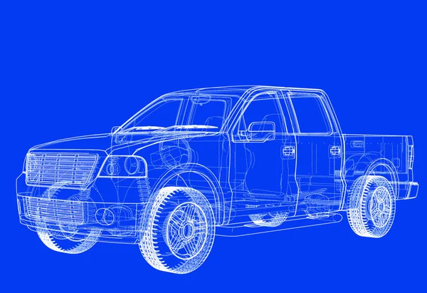 Векторні Автомобільні Силуети Векторне Відображення Стиль Каркасу Шари Видимих Невидимих — стоковий вектор