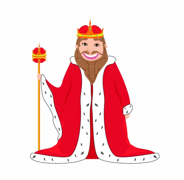 King Elszigetelt Vektorrajz — Stock Vector