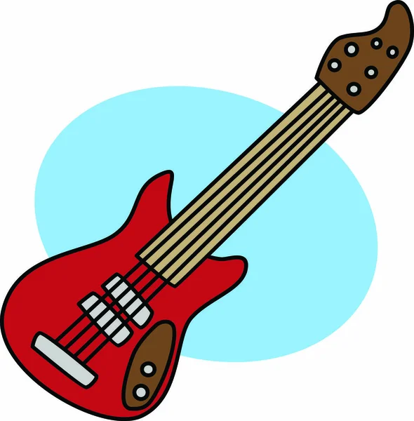 摇滚吉他乐器声电主题矢量 — 图库矢量图片