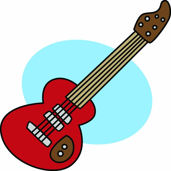 摇滚吉他乐器声电主题矢量 — 图库矢量图片