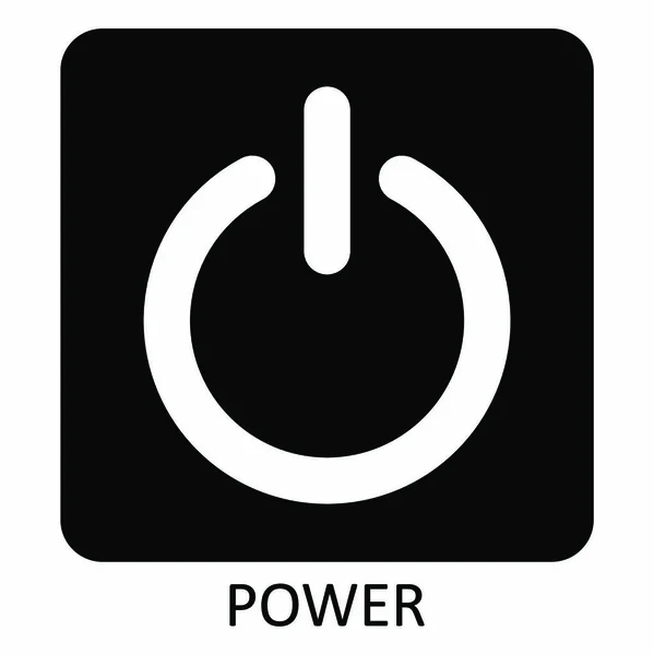 Ilustración Símbolo Poder Aislado — Vector de stock