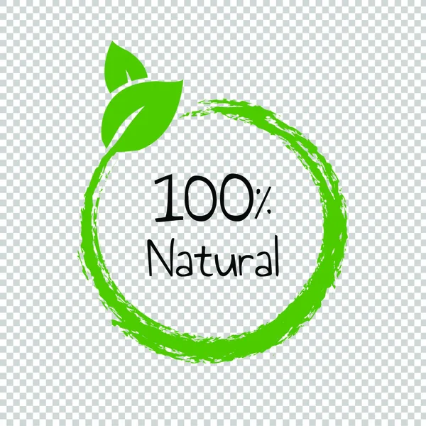Natural Product Text Isolated Transparent Background Vector Illustration Vector Illustration — Stock Vector