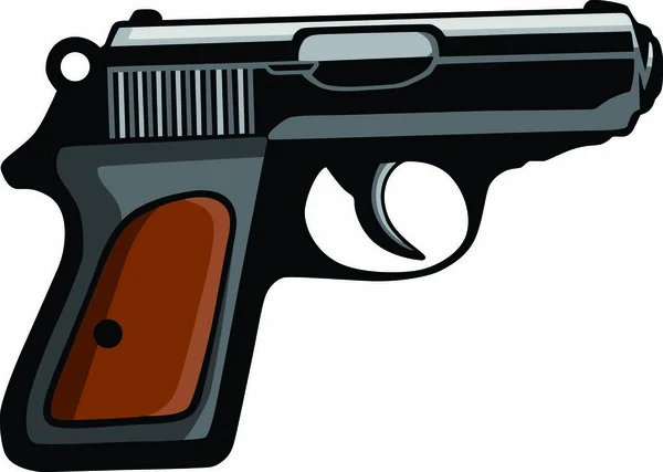 Pistola Pessoal Gun Vector Ilustração — Vetor de Stock