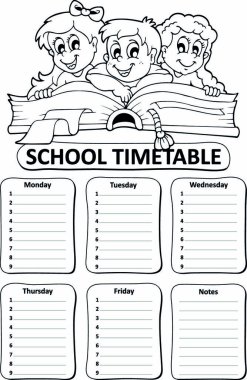 Black and white school timetable theme 6 - eps10 vector illustration. vector Black and white school timetable theme 6 - eps10 vector illustration. vector