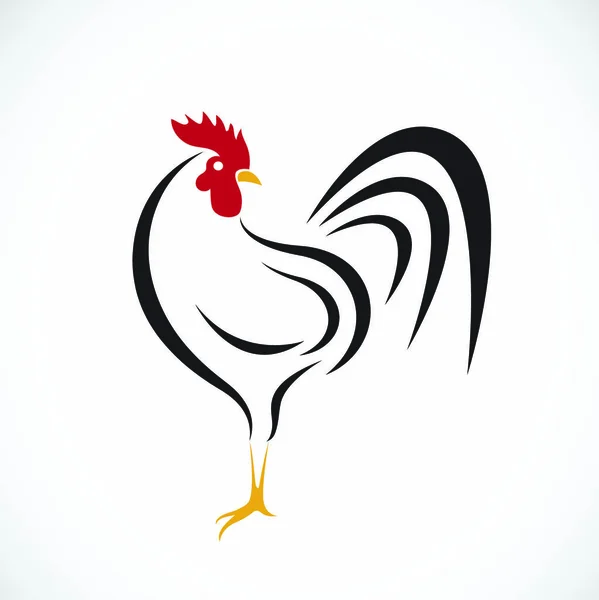 Vektor Dari Desain Ayam Pada Latar Belakang Putih - Stok Vektor