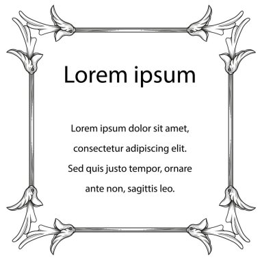 Kenar işlemeli süsleme çiçek desenli tasarım ögesini kaydır.