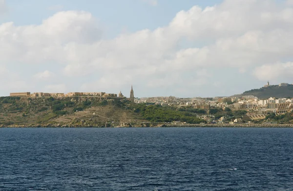 Wybrzeże Wyspy Gozo Okresie Letnim — Zdjęcie stockowe