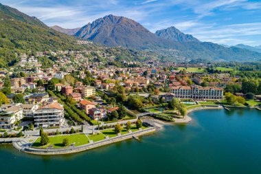 Porlezza (It) - Lugano Gölü 'nden Menaggio' ya doğru havadan görüş