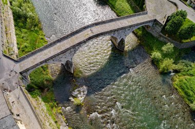 Ganda Köprüsü (1778) - Morbegno - Valtellina (It) - Hava görünümü