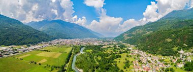 Morbegno - Valtellina (It) - Hava görüntüsü
