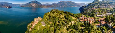 Vezio Şatosu - Varenna - Como Gölü - Havadan Bakış