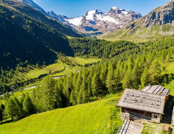 Bormio Viola Cantone Valle Dosd Vista Aérea —  Fotos de Stock