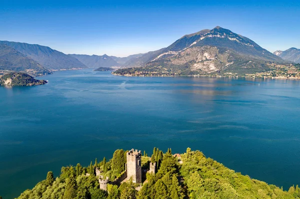 Vezio Castle Varenna Lake Como Aerial View — Stock Photo, Image