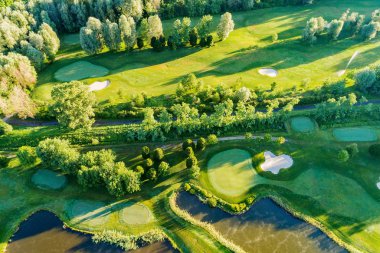 Golf Club - havadan görünümü - yeşil ve Bunker 