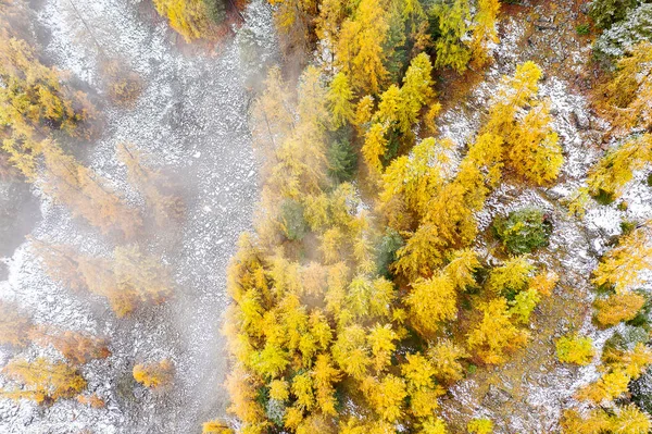 Paesaggio Alpino Autunno Inverno — Foto Stock