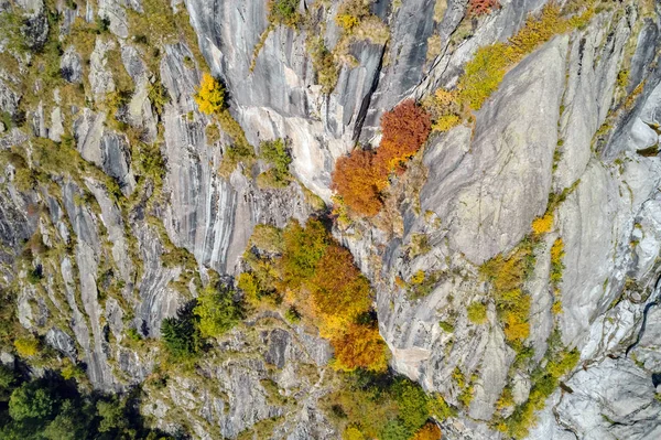 Val Mello Valtellina Őszi Táj Légifelvételek — Stock Fotó