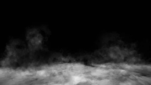Füst a padlón. Izolált fekete háttér. Dizájn elem. — Stock Fotó