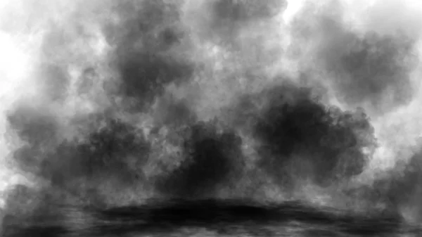 Absztrakt fekete füst gőz mozog elszigetelt fehér háttérrel. Az aromaterápia fogalma. — Stock Fotó