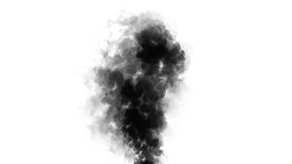 Bomba de fumo no fundo branco isolado. Sobreposição de texturas. Elemento de projeto . — Fotografia de Stock