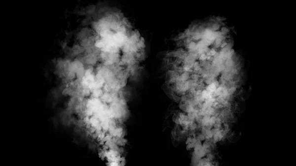 Вибуховий дим на ізольованому чорному тлі. Абстрактна текстура надмірно. Елемент дизайну . — стокове фото