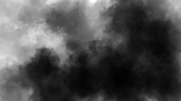 Абстрактний чорний дим пари рухається на ізольованому білому тлі. Поняття ароматерапії . — стокове фото