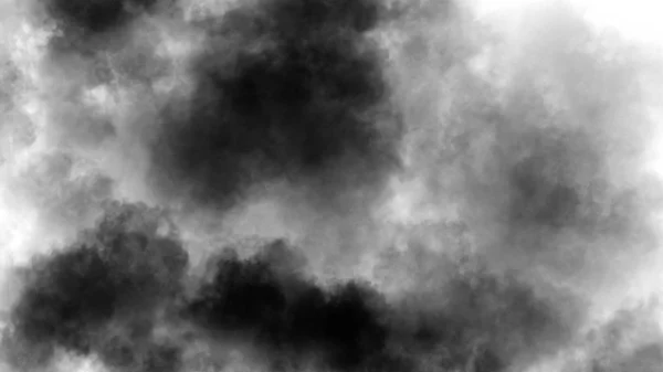 Чорний дим. Містеричний туман на ізольованому білому тлі. Накладання текстури. Елемент дизайну . — стокове фото