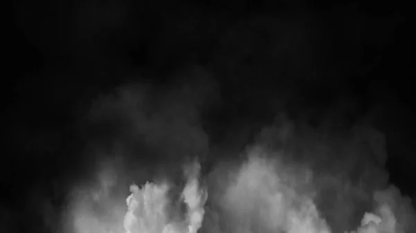Paranormaler mystischer Rauch auf dem Fußboden. Nebel isoliert auf schwarzem Hintergrund. Aktienillustration. Gestaltungselement. — Stockfoto