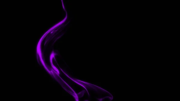 Cigaretta lila füsthullámok. Absztrakt homályos köd izolált fekete háttéren. Az aromaterápia fogalma. Készletillusztráció. — Stock Fotó