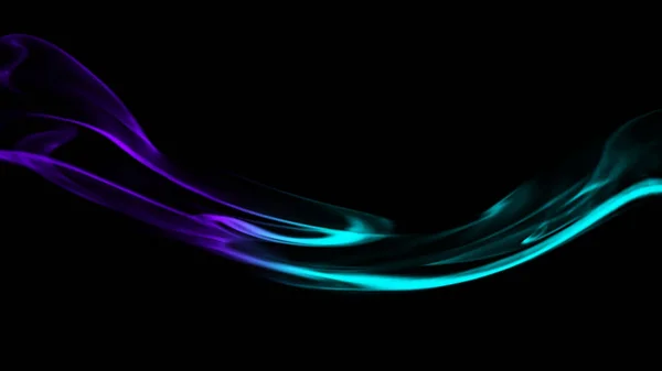 Motion blur smoke wave . Colorful moves steam on isolated black background. The concept of aromatherapy. — Stock Photo, Image