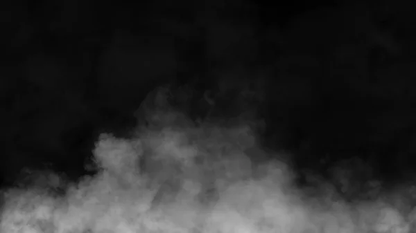 Fumaça mística paranormal no chão. Nevoeiro isolado no fundo preto . — Fotografia de Stock