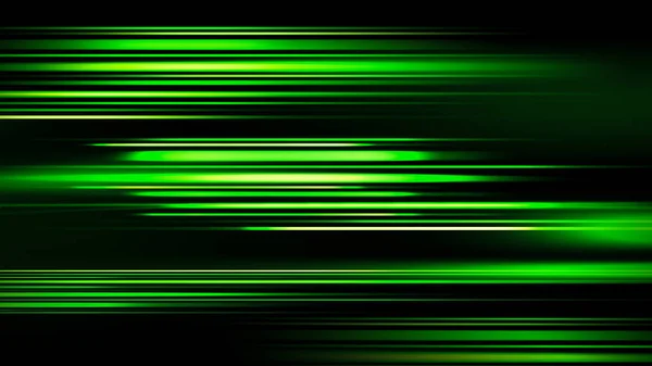 背景の上で動きにぼやけた薄緑色の縞を光る。光の水平線.要素を含む抽象的なデジタル背景.ストックイラスト. — ストック写真