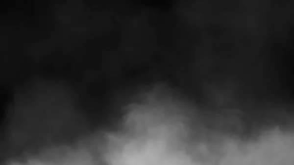 Yerde paranormal mistik duman var. Hareket bulanık sisi siyah arkaplanda izole edildi. Stok illüstrasyonu. — Stok fotoğraf