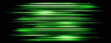 Panomarik parlak ışık çizgileri soyut arkaplanda hareket halinde. Renkli ışınlar. Led Light. Geleceğin teknolojisi. Parlak dinamik sahne. Neon ışıkları. Sihir hızlı ilerliyor. Parlak duvar kağıdı çizimi.
