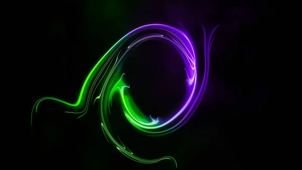 Circular Glow Neon Colorful Circle Rays Abstract Background Ring Glowing — Stock Photo, Image