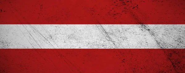 オーストリア国旗を掲揚する オーストリアのヴィンテージフラグとグランジの質感 ストックイラスト — ストック写真