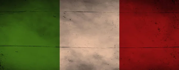 イタリアの国旗 グランジ傷オーバーレイテクスチャ ストックイラスト — ストック写真