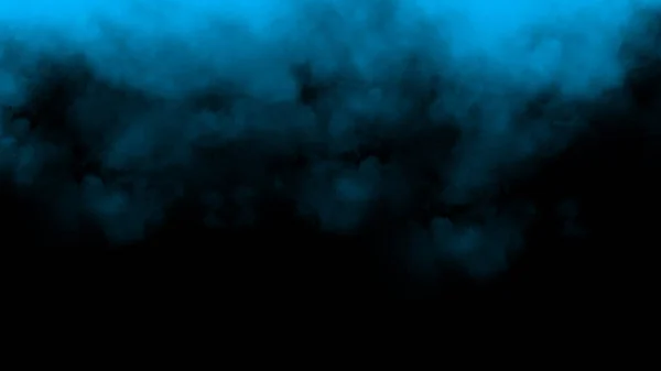 Καπνός Στο Πάτωμα Απομονωμένο Μαύρο Φόντο Misty Μπλε Ταινία Ομίχλης — Φωτογραφία Αρχείου