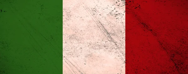 Bandera Italia Grunge Rayado Superpone Textura Ilustración General —  Fotos de Stock