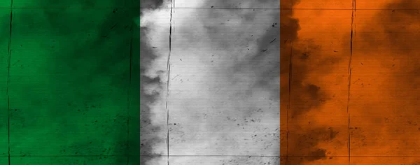 Flagge Irlands Vintage Grunge Irland Patriotische Flagge — Stockfoto