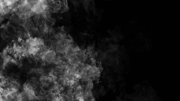 抽象烟蒸汽在黑色背景上移动 芳香疗法的概念 — 图库照片