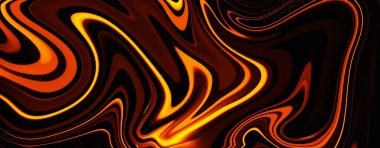 Panorama geri kuraklığı. Renkli sıvı dalgalar, kapak, el ilanı, broşür, poster, düğün davetiyesi için yaratıcı gradyan. Stok illüstrasyonu.