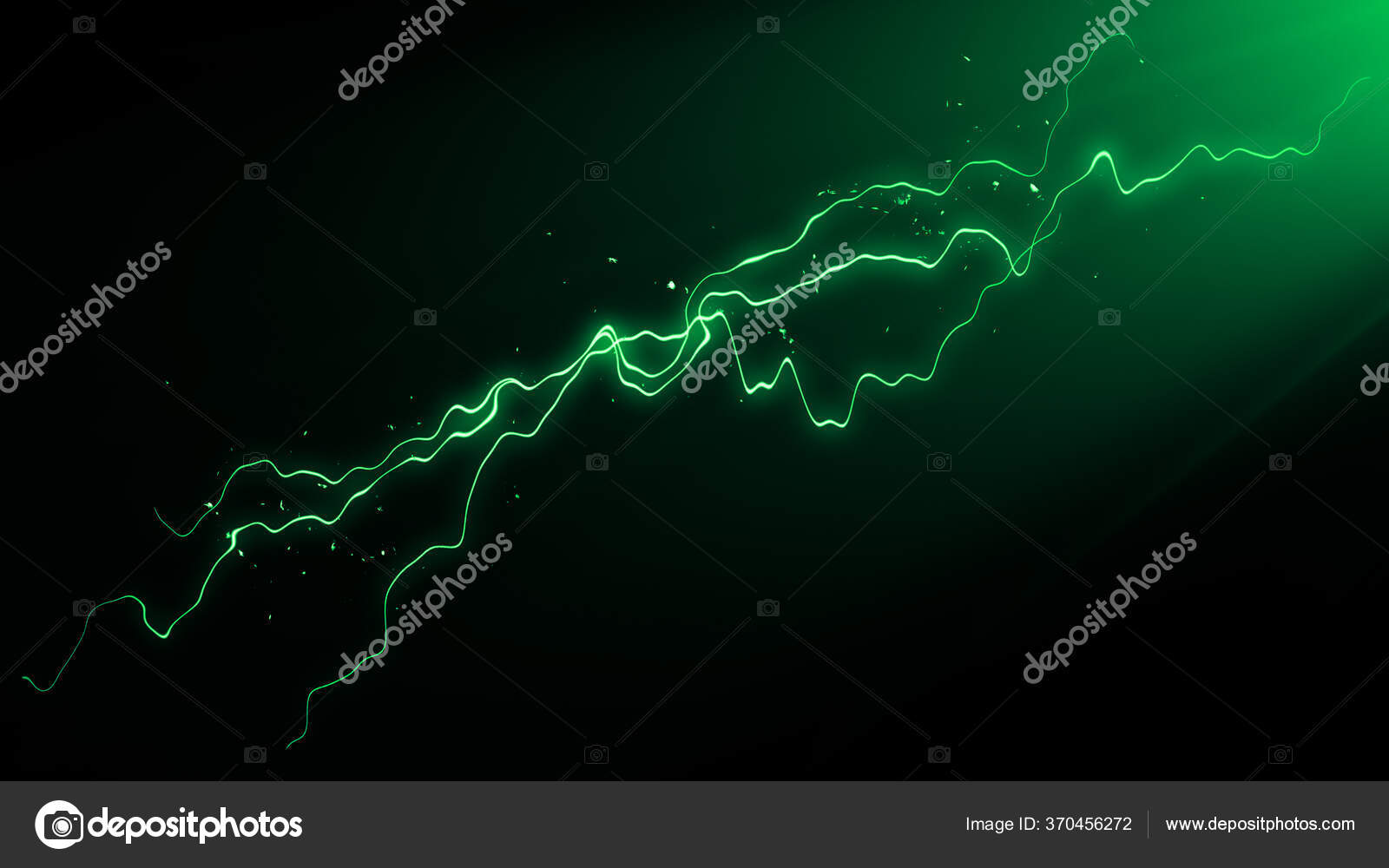 Абстрактная Реалистичная Природа Молния Фон Грома Яркая Изогнутая Линия ...