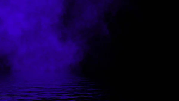 Мистический Дым Полу Туман Изолирован Черном Фоне Иллюстрация Запасов Размышления — стоковое фото