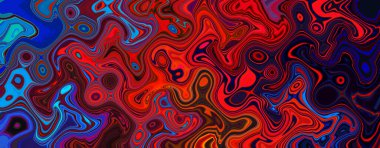 Panorama sıvı mermer dalga arka planı. Afiş, el ilanı, kapak ve poster sanatı için sıvı renkli dalga dokusu. Stok illüstrasyonu.