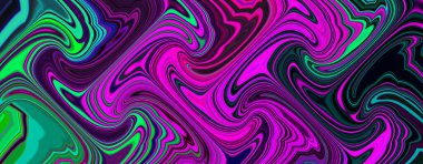 Panorama sıvı mermer dalga arka planı. Afiş, el ilanı, kapak ve poster sanatı için sıvı renkli dalga dokusu. Stok illüstrasyonu.