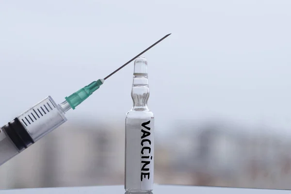 Ampule Léky Používané Očkování — Stock fotografie