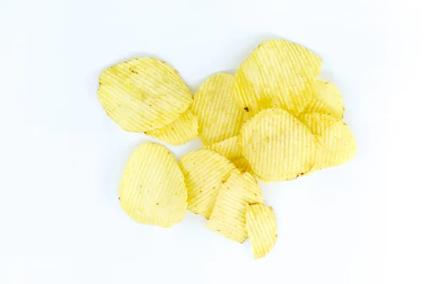 Sac Chips Pommes Terre Sur Fond Blanc — Photo