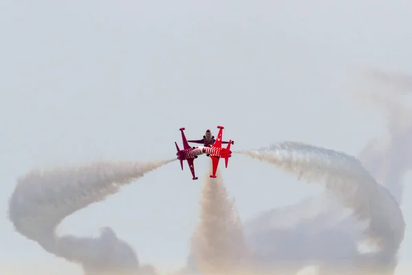 Turkish Army Planes Performing Air Show 2017 Turkey Antalya — Stock Photo, Image