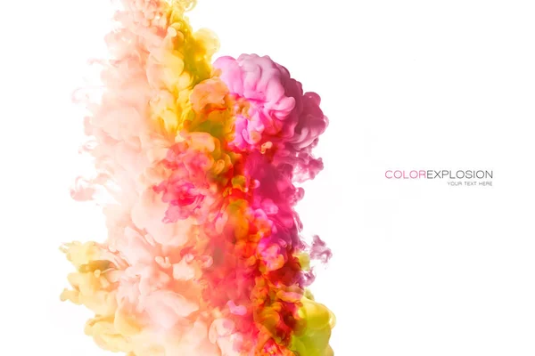 Tinte Wasser Isoliert Auf Weißem Hintergrund Regenbogen Der Farben — Stockfoto